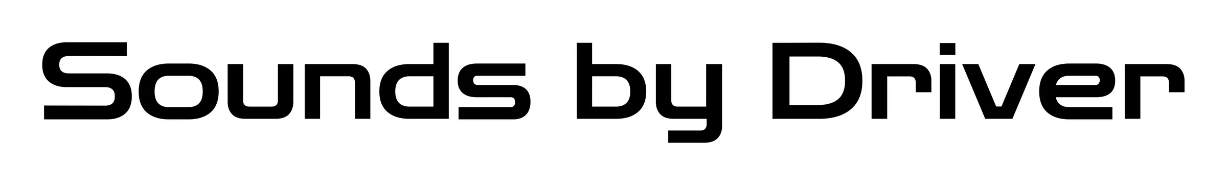 Sounds by Driver wordmark, black on white